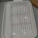 MALACASA 4.4 QT Baking Dish with Rack, 9x13 Large Casserole Dish for Oven, Ceramic Baking Pan with Rack, Rectangular Lasagna Pan Deep with Handles for Baking, Durable Microwave Oven Safe, White