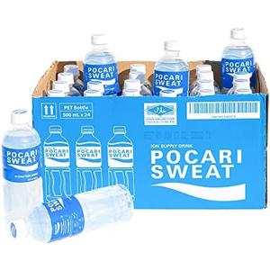 Pocari Sweat Electrolyte Drink, 24 Pack of 16.9 fl oz Bottles – Hydration, Replenishment & Recovery Beverage
