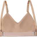 Capezio Women's Seamless Clear Back Bra With Transition Straps (L)