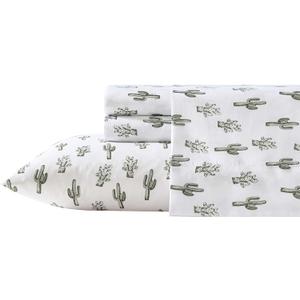 King Size Sheet Set, Ultra-Soft & Wrinkle-Resistant Bedding for Year Round Comfort, Deep Pockets, Bed Sheets with Matching Fitted Sheet & Pillowcases (Cacti Green)