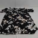 QACOHU Summer Dresses for Women V Neck Ruffle Short Sleeve Casual Shift Dress (X-Large, C-black Flower)