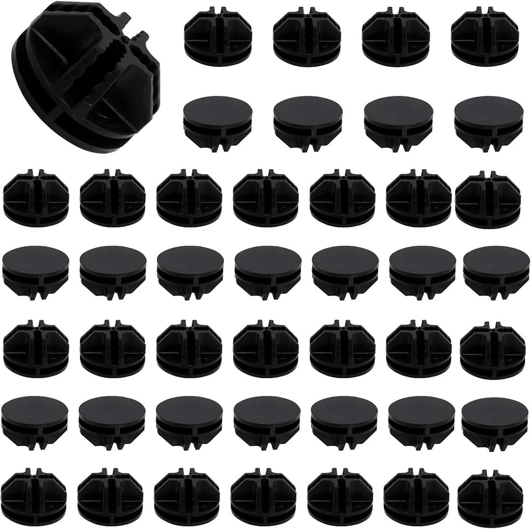 50Pcs Wire Cube Plastic Connectors Plastic Grid Cube Organizer Connector for Modular Closet Storage Organizer and Wire Shelving (Black)