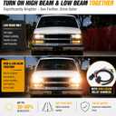 Headlights Wire for High/Low Beam for 1988-1998 GM Full Size Trucks & SUVs | Headlight Relay Kit, Enhanced Brightness & Wider Spread, 2Pcs