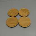 Mumufy 4 Pcs 4" Acacia Wood Wine Glass Charcuterie Topper Glass Topper Plate Mini Charcuterie Board for Wine and Cheese Parties Family Gatherings Bars Restaurants