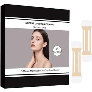 Neck Lift Tape-40 Neck Wrinkle Tape Instant Necktape Lift, Breathable Lift Strap Tightening Tapes for Necks Face Jaw Firming Neck Skin (m)