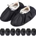 Frienda 8 Pairs Non Slip Reusable Shoe Covers Waterproof Boot Covers for Household Carpet Floor Protection Machine Washable (X-Large)