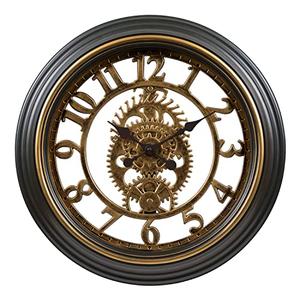 La Crosse Technology 20-inch Bronze Antiqued Gears Quartz Analog Wall Clock - 404-3051C