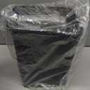 Bathroom Trash Can with Lid, 2.6 Gallon /10 Liter Small Garbage Can, Press Top Bin & Step Metal Pedal Trash Bin Plastic Wastebasket for Bedroom, Office, Kitchen, Dorm (Black Gray)