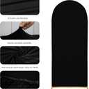 7.2FT Wedding Arch Cover Stretchy Spandex Fabric Backdrop for Arch Stand Ideal for Wedding Ceremony, Birthday Party, Baby Shower & Photo Booth Decoration (Black)