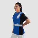 TCCFCCT Safety Shirt for Women, Hi Vis Shirts for Women with Reflective, High Reflective T-Shirt for Women Night Working, Construction Work, Quick Drying, WP-Blue-DR XS