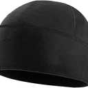 Temple Tape Tactical Fleece Watch Cap Beanie  Skull Cap Fleece Hat - Mens & Women (One Size, Black)