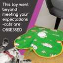 Interactive Cat Toy, Rechargeable Automatic Moving Concealed Feather, Touch-Activated with Mouse Squeak, 3 Modes, USB Cat Kitten Toy for Indoor Cats, Exercise & Boredom Relief