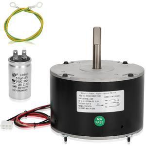 K55HXHDD-8562 1086598 Condenser Fan Motor, 1/5HP 1075RPM 208-230V 1.3A 60Hz with 3 F Capacitor Fits for GE Emerson ICP Heil 1082639 K55HXPSS-7300 K55HXPSS-7298 K55HXKR-5599