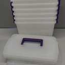 IRIS USA 5 Qt. Plastic Craft Storage Container Bins with Lids, 6 Pack, Small Art & Office Supply Organizer Tote, Sensory Bins & Boxes for Home & University, Stackable, Carry Handle, Clear