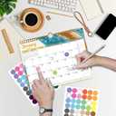 4 x 2026 Calendar, 2026 Wall Calendar, 18 Month Wall Calendar 2026-2027, January 2026 to June 2027 Calendar with Twin-Wire Binding, Hanging Hook and Julian Dates, 11" X 8.5" (Drift Sand)