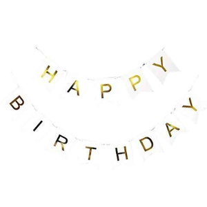 Happy Birthday Banner 2 Strands 67in( 170.18cm) Long