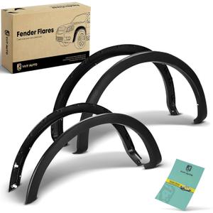 YHTAUTO OE Factory Style Fender Flares Compatible with Ford F-150 2009-2014 67" / 78.8" / 97.4" Fleetside Bed, Not Fit Raptor & Platinum Models, Matte Black Wheel Flare Cover Protector, Set of 4