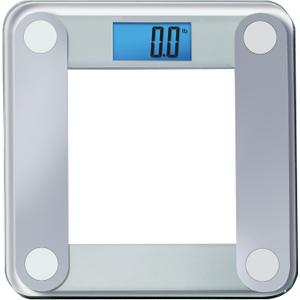 Eat Smart Products Digital Bathroom Scale with Extra Large Lighted Display, Free Body Tape Measure Included, Grey and Clear (1 Count (Pack of 1))
