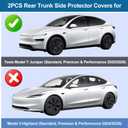 for 2025 2026 Tesla Model Y Juniper Rear Trunk Side Full Protective Cover Pads Anti-Scratch Mats 5 Seat Trunk Side Guard Panel Protectors for Juniper Refresh Accessories TPE Leather Velcro Stick