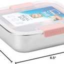 Smash Microwave Safe Stainless Steel Lunch/Sandwich/Meal Box, Pink