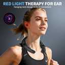Red Light for Ears, Portable Ear Wellness Device, Wearable Red Light Device, Neckband Design with Adjustable Earbud Cord, Featuring 3-Level Adjustment