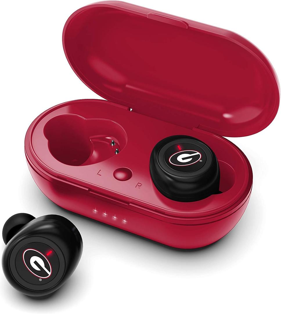 NCAA Georgia Bulldogs True Wireless Earbuds, Team Color