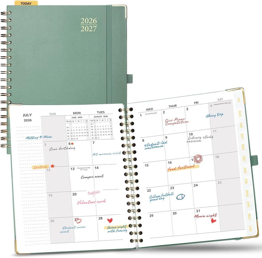 POPRUN Monthly Planner 2027-2028, Large-8" x 10", 18-Month Calendar Book