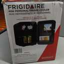 Frigidaire Mini Personal Fridge Cooler, Countertop, Holds Up to 10L/15 Cans, Brushed Black Stainless Rugged Design, Portable for Skincare, Makeup, Car, Office, Bedroom, Dorm Room, or Cabin