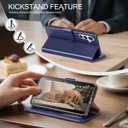 Compatible with Samsung Galaxy S26 Plus Case Wallet with Card Holder [4 Card Slot] Women Men,RFID Blocking PU Leather Phone Case Flip Protector Cover Credit Card Slot Kickstand,Dark Blue