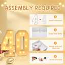 imprsv 3FT 40 Light Up Numbers Large Marquee Numbers, Big Numbers 40 with Lights 40th Birthday Anniversary Decorations for Women Men