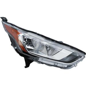Replacement Passenger Right Side Chrome Trims Halogen Headlight Headlamp for Ford Transit Connect from 2019 to 2023