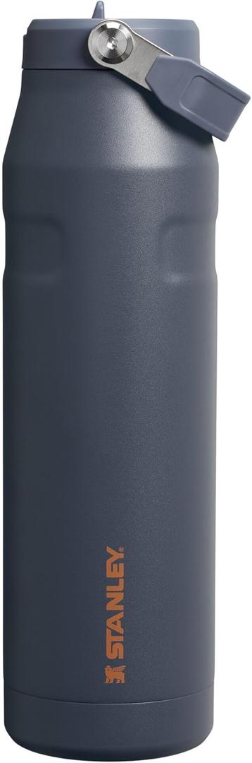 Stanley IceFlow Flip Straw 2.0 Water Bottle 36 oz | Built-In Straw with Larger Opening | Lightweight and Leak Resistant | Insulated Stainless Steel | BPA-Free | Twilight