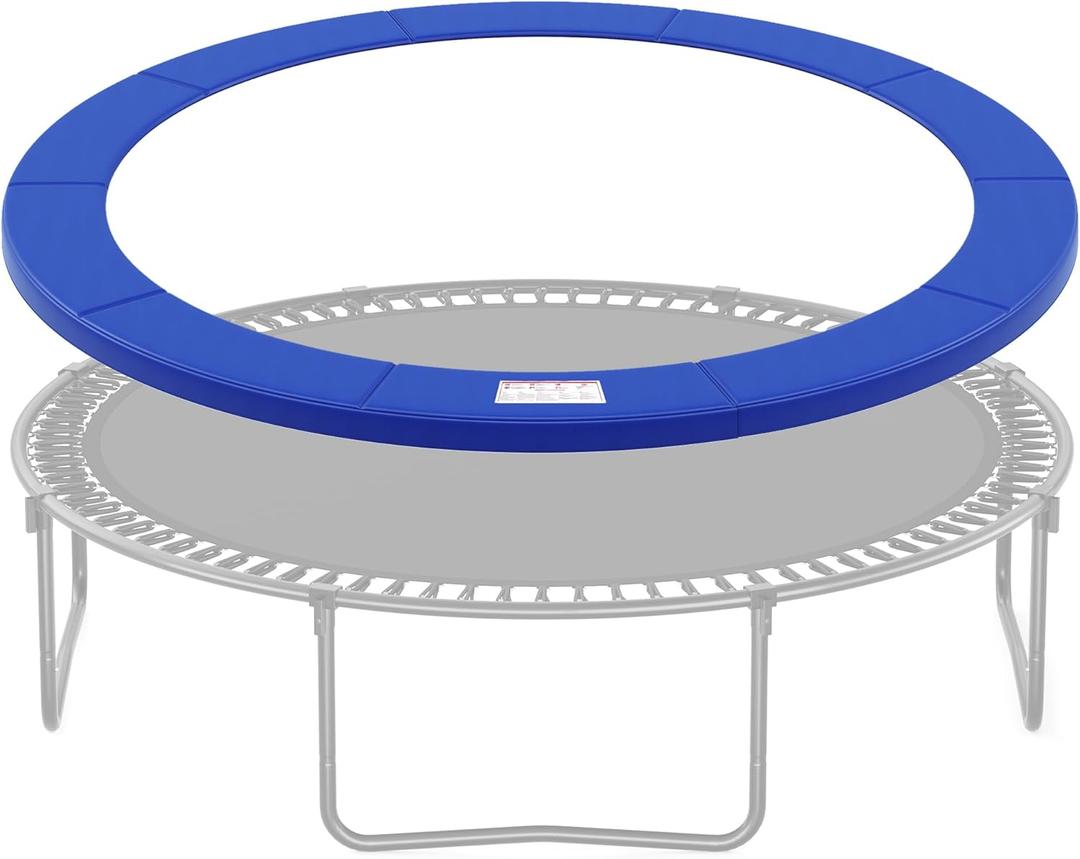 SONGMICS Replacement Trampoline Safety Pad Mat, 10ft 12ft 14ft 15ft Standard Size, Spring Cover, UV-Resistant, Tear-Resistant, Edge Protection (Cobalt Blue)