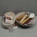 Sourdough Proofing Basket Gift Set, 9" Round and 10" Oval Banneton Bread Baking Supplies, Sourdough Baskets with Bread Lame, Danish Whish, Bowl Scraper, Sourdough Scraper, and Linen Liner (9-piece Kit)