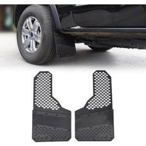 Heavy Duty Mud Flaps All Weather Resistant Splash Guards Compatible with Universal Trucks SUVs Vans Off-Road and Daily Use (Black,2PCS)