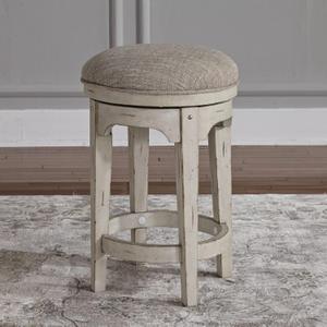 Liberty Furniture Industries Morgan Creek Console Swivel Stool, W17 x D17 x H25, White
