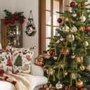 Artmag 24 Pcs Velvet Bows for Christmas Tree Rustic Bows Velvet Christmas Ornaments for Door Garland Wreath Gift Party Holiday Decoration (Width of 5/8",Olive Green)