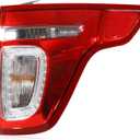 LED Tail Lights Assembly Compatible with 2011-2015 Ford Explorer OE Style Right Passenger Side Rear Light Taillights Replacement for BB5Z13404C