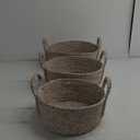 Baskets, Set of 3 for Home, Office, Dorm Room, Living Room, Bedroom, Bathroom, Nursery Storage and Organization (17x15x6/14x13x6/12x12x5inch)