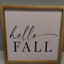 Hello Fall Sign, 11.8 Inch Wooden Wall Decor, Indoor Table Shelf Office Farmhouse Decorations For Home 