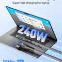 4 x USB C Monitor Display Cable 3.3ft, 240W USB4 / Thunderbolt 4 Cable, 8K@60Hz 4K@144Hz HDR Video, 40Gbps Data & PD 3.1 Charging for MacBook M1/M2, Mac mini, SSD, Dock