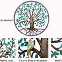 CHINDEUISYUT 23 Inches Large Tree of Life Wall Art Metal Wall Decor, B, 23'' x 23''