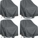 Outdoor Swivel Lounge Chair Cover 4 Pack,Waterproof Heavy Duty Outdoor Chair Covers, (39" W X 37" D X 38" H) Patio Furniture Cover for Swivel Patio Lounge Chair,Grey