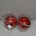  4 Piece Shiny Red Glass Ball Ornament