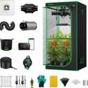VIVOSUN GIY Smart Grow Tent System 2.7x2.7, WiFi-Integrated Grow Tent Kit, with Automate Ventilation and Circulation, Schedule Full Spectrum 150W LED Grow Light, and GrowHub E42A Controller