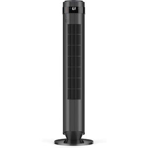 OLIXIS Tower Fan for Bedroom, Floor Standing Fan with Remote, 12H Timer, 5 Speeds, 4 Modes, LED Display, Portable Bladeless Oscillating Cooling Fan for Indoor, Home, Office