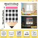 6 Pcs Classroom Curtain Black and White Pencil Curtains Back to School, 11.8"W x 7.9"L