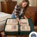 Compression Packing Cubes For Carry On Suitcase 20-22 Inch, 4 Pcs Expandable Packing Cubes For Travel for Luggage, Space Saving Travel Essentials