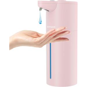 Automatic Soap Dispenser Touchless,Simple Physical Adjustment Hand Soap Dispenser,Low Battery Consumption Dish Soap Dispenser Kitchen Bathroom,Hands Free Auto Soap Dispenser (Matte Pink)