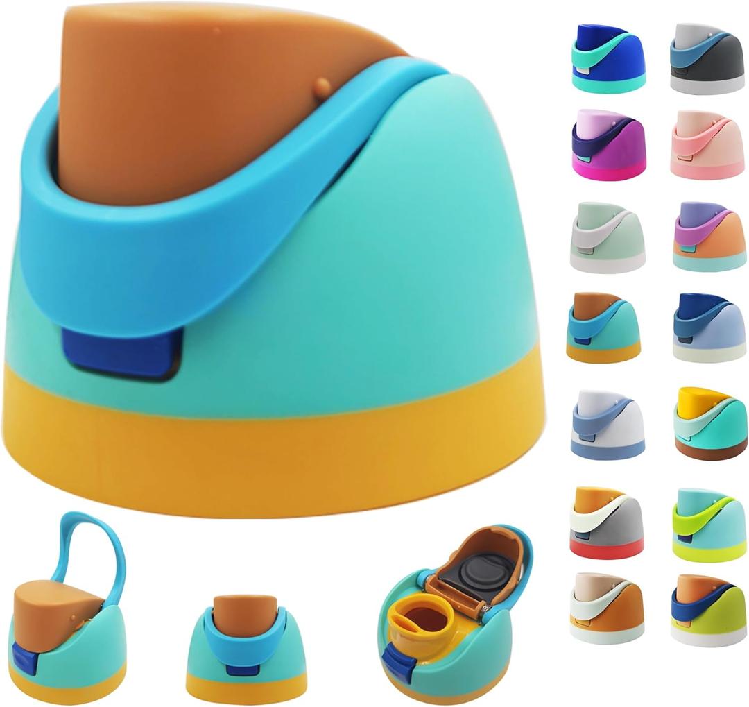 Replacement Lid for Owala Freesip, One Button Water Bottle Top Replacement Cap Compatible with Owala Cup 16oz 24oz 32oz 40oz, Leakproof Replacement Lids AccessoryBPA-Free (Deep Green)